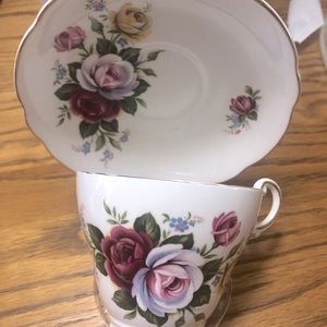 Vintage Bone China Teacup & Saucer by Regency